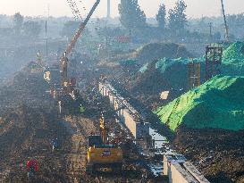 Canal New Port Construction in Huai'an