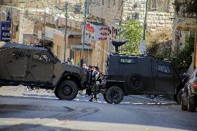 Settlers Storm The Old City Of Hebron - West Bank