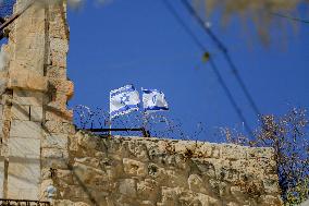 Settlers Storm The Old City Of Hebron - West Bank