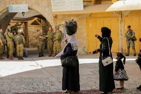 Settlers Storm The Old City Of Hebron - West Bank