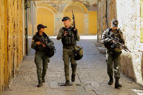 Settlers Storm The Old City Of Hebron - West Bank