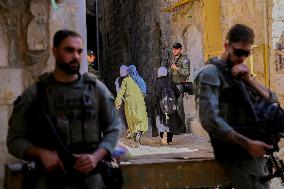 Settlers Storm The Old City Of Hebron - West Bank