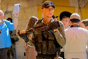 Settlers Storm The Old City Of Hebron - West Bank