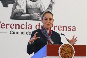 President Sheinbaum Holds A Press Briefing - Mexico