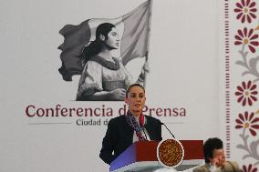 President Sheinbaum Holds A Press Briefing - Mexico