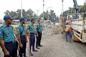 Soldiers In Front Of President's House As Protesters Stage A Demonstration - Dhaka