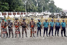 Soldiers In Front Of President's House As Protesters Stage A Demonstration - Dhaka