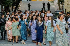 Settlers Storm the Old City of Hebron - West Bank