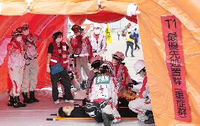 Anti-disaster drill at Haneda airport