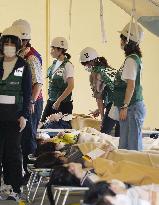 Anti-disaster drill at Haneda airport