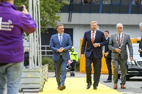 King Willem-Alexander At New Asphalt Plant Opening - Nijkerk