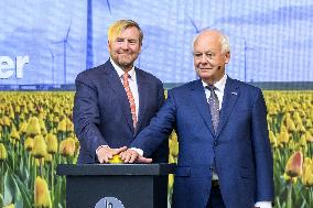 King Willem-Alexander At New Asphalt Plant Opening - Nijkerk