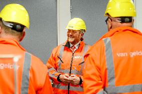 King Willem-Alexander At New Asphalt Plant Opening - Nijkerk