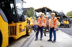 King Willem-Alexander At New Asphalt Plant Opening - Nijkerk