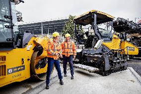 King Willem-Alexander At New Asphalt Plant Opening - Nijkerk