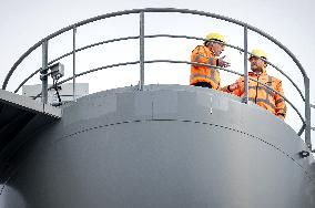 King Willem-Alexander At New Asphalt Plant Opening - Nijkerk