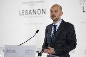 Press conference after the international aid conference in support of Lebanon - Paris