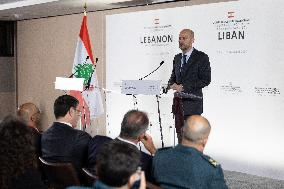 Press conference after the international aid conference in support of Lebanon - Paris