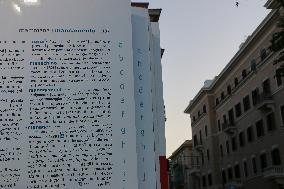 Urban Dictionary: Artistic Installation Of A Giant Book In The City