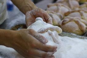 Day Of The Dead Bread Production For Day Of The Dead Celebrations