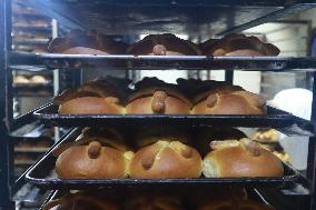 Day Of The Dead Bread Production For Day Of The Dead Celebrations