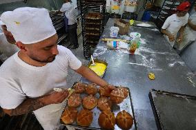 Day Of The Dead Bread Production For Day Of The Dead Celebrations