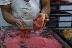 Day Of The Dead Bread Production For Day Of The Dead Celebrations