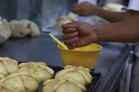 Day Of The Dead Bread Production For Day Of The Dead Celebrations