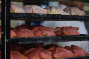 Day Of The Dead Bread Production For Day Of The Dead Celebrations