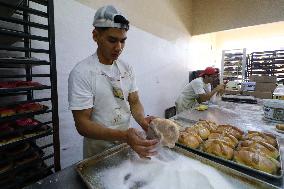 Day Of The Dead Bread Production For Day Of The Dead Celebrations