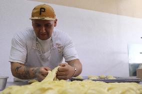 Day Of The Dead Bread Production For Day Of The Dead Celebrations