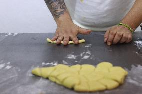 Day Of The Dead Bread Production For Day Of The Dead Celebrations