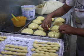 Day Of The Dead Bread Production For Day Of The Dead Celebrations