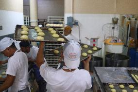 Day Of The Dead Bread Production For Day Of The Dead Celebrations