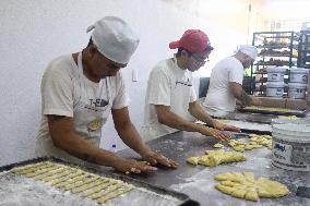 Day Of The Dead Bread Production For Day Of The Dead Celebrations