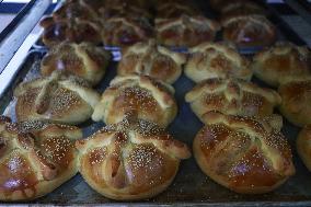 Day Of The Dead Bread Production For Day Of The Dead Celebrations