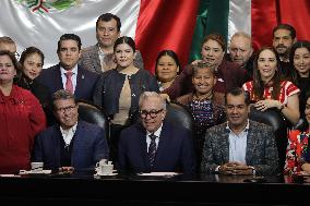 Governor Of The State Of Sinaloa, Ruben Rocha Visit Mexican Congress