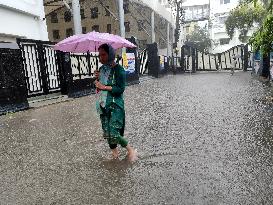 Heavy Rain Due To Cyclone Dana In Kolkata, India