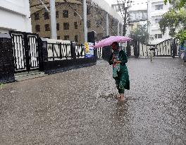 Heavy Rain Due To Cyclone Dana In Kolkata, India