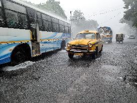 Heavy Rain Due To Cyclone Dana In Kolkata, India