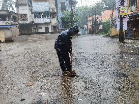 Heavy Rain Due To Cyclone Dana In Kolkata, India