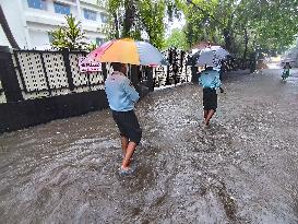 Heavy Rain Due To Cyclone Dana In Kolkata, India