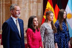 Royal Family receives the recipients of the Princess of Asturias Awards - Oviedo