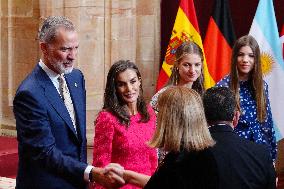 Royal Family receives the recipients of the Princess of Asturias Awards - Oviedo