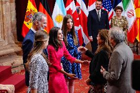 Royal Family receives the recipients of the Princess of Asturias Awards - Oviedo