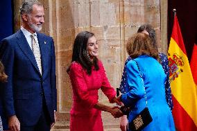 Royal Family receives the recipients of the Princess of Asturias Awards - Oviedo