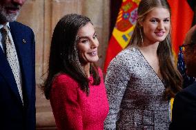 Royal Family receives the recipients of the Princess of Asturias Awards - Oviedo