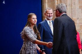 Royal Family receives the recipients of the Princess of Asturias Awards - Oviedo