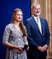 Royal Family receives the recipients of the Princess of Asturias Awards - Oviedo