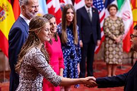 Royals Receive The Recipients Of The Princess Of Asturias Awards - Oviedo